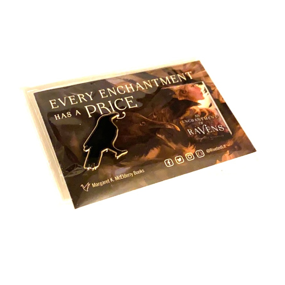 “An Enchantment of Ravens” Black Raven Enamel Pin